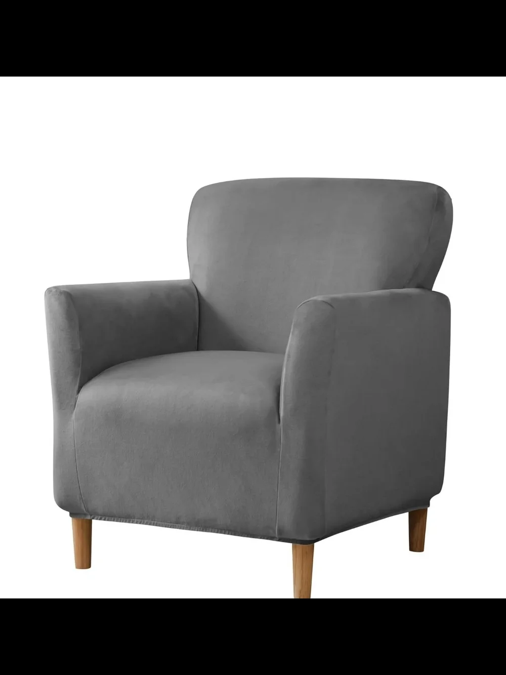 Gray Accent Armchair Cover - Stylish Home Accent Chair Cover